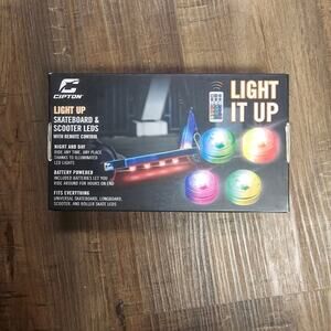 Cipton LED Skateboard Lights 4 Pack Remote Control Included NWT